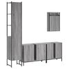 vidaXL 4 Piece Bathroom Furniture Set Grey Sonoma Engineered Wood