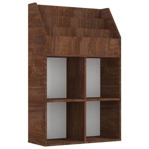 vidaXL Kids' Magazine Rack | Brown Oak | Engineered Wood, Melamine | Medium