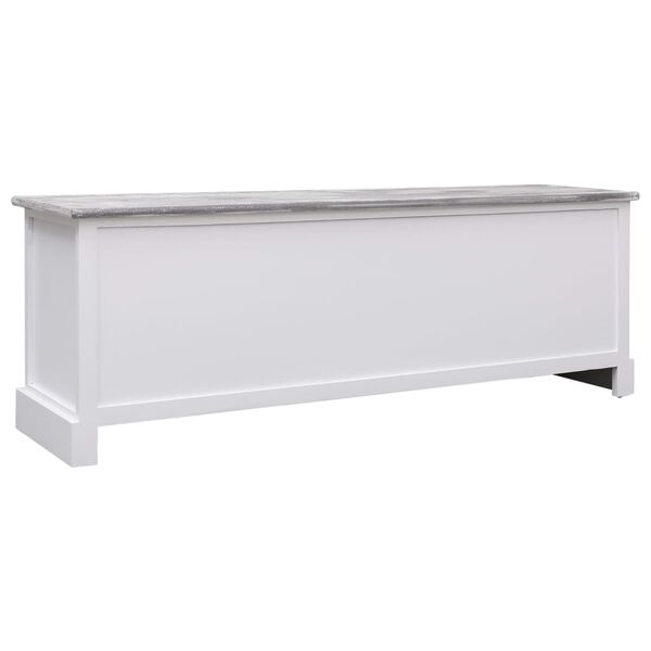 vidaXL Hall Bench Grey 115x30x40 cm Wood
