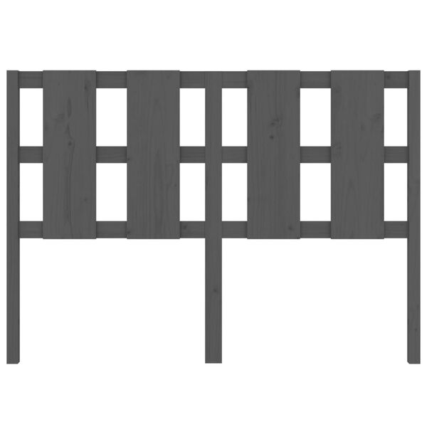 vidaXL Bed Headboard Grey 145.5x4x100 cm Solid Wood Pine