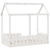 vidaXL Kids' House Bed Frame White 70x140 cm Solid Wood Pine