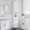 vidaXL Bathroom Cabinet with Drawer with Door White 31.5 x 33 x 190 cm