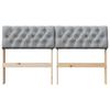 vidaXL Upholstered Headboard Light Grey 140 cm Solid Pine Wood