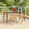 vidaXL 5 Piece Garden Dining Set Poly Rattan