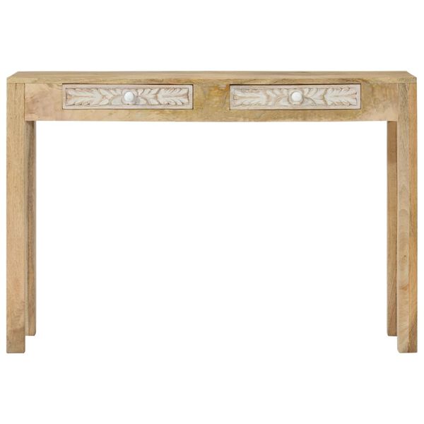 vidaXL Console Table 110x30x75 cm Solid Bleached Wood Mango
