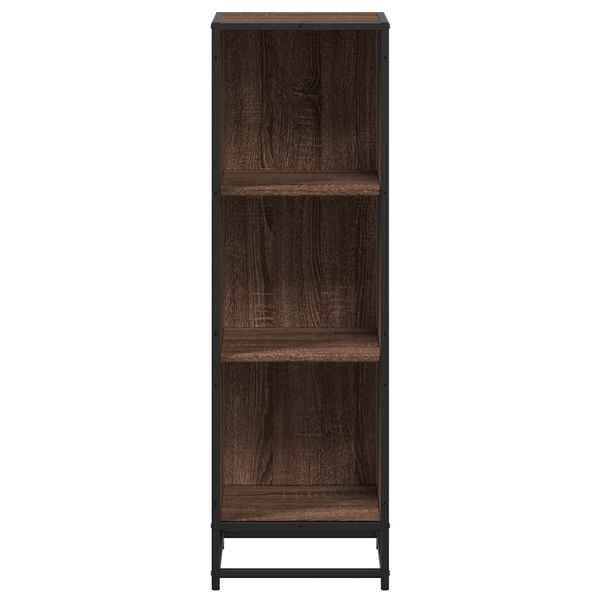 vidaXL Book Cabinet Brown Oak 33.5x33x107.5 cm Engineered Wood