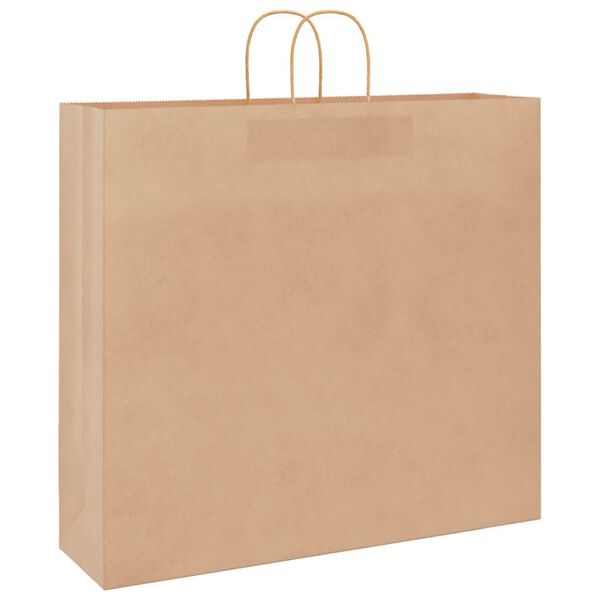 vidaXL Paper Bags 50 pcs with Handles Brown 54x15x49 cm