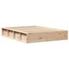 vidaXL Bed Frame Brown 135 x 190 cm Solid Pine Wood