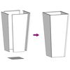 vidaXL Garden Planters 2 pcs 35x35x75 cm Weathering Steel