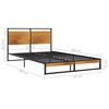 vidaXL Bed Frame without Mattress Metal 120x200 cm