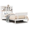 vidaXL Bookcase Bed without Mattress White 90x190 cm Single Solid Wood Pine