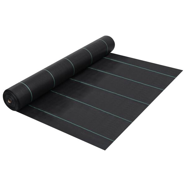 vidaXL Weed & Root Control Mat Black 2x5 m PP