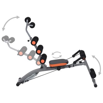 vidaXL L-shaped Abdominal Trainer with Elastic Strings