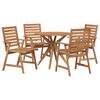 vidaXL 5 Piece Garden Dining Set Solid Wood Acacia