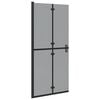 vidaXL Walk-In Shower Wall Folding Black 90 x 6.5 x 190 cm