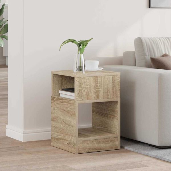 vidaXL End Table Sonoma Oak 30.5 x 30 x 45 cm Engineered Wood