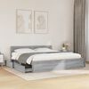 vidaXL Bed Frame with Headboard without Mattress Grey Sonoma 200x200 cm
