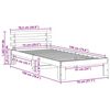 vidaXL Bed Frame with Headboard Wax Brown 75 x 190 cm Solid Pine Wood