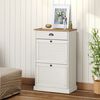 vidaXL Shoe Cabinet VIGO 60x35x96 cm White Solid Wood Pine