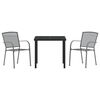 vidaXL Garden Dining Set 5 pcs Anthracite Powder-Coated Steel