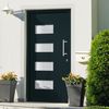 vidaXL Front Door Aluminium and PVC Anthracite 100x210 cm