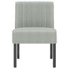 vidaXL Slipper Chair Light Grey Velvet