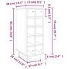 vidaXL Wine Cabinet 23x34x61 cm Solid Wood Pine