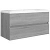 vidaXL Sink Cabinet Grey Sonoma 90x38.5x45 cm Engineered Wood