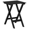 vidaXL Side Table Foldable Black Solid Wood Poplar