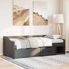 vidaXL Day Bed with 3 Drawers without Mattress IRUN Black 90x200 cm