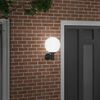 vidaXL Outdoor Wall Light Black 28 x 25 x 38 cm