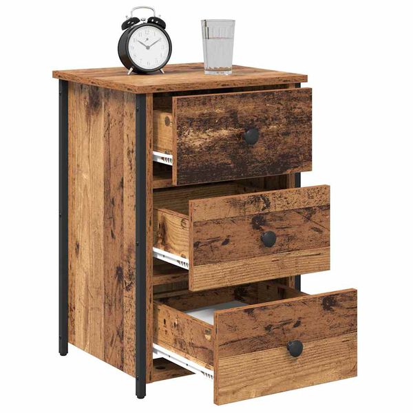 vidaXL Bedside Cabinet 2 pcs Brown 40 x 36 x 60 cm Solid Reclaim Wood