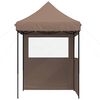 vidaXL Party Tent Folding Brown 200 x 200 x 306 cm Oxford Fabric