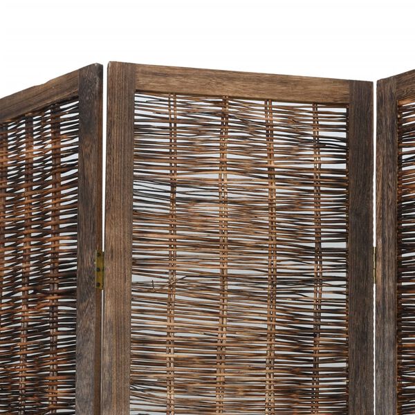 VidaXL Solid Paulownia Wood 6-Panel Room Divider 210x165cm Panel Room Screen P0632079