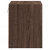 vidaXL Wall-mounted Bedside Cabinet with LED Lights Brown Oak