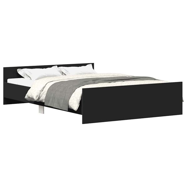 vidaXL Bed Frame without Mattress Black 120x200 cm