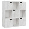 vidaXL Bookshelf Concrete 88.5x27.5x88 cm Engineered Wood