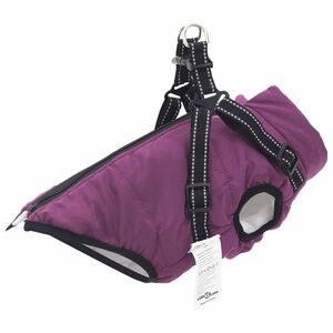 vidaXL Dog Coat Purple L24 Fleece and Polyester