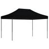 vidaXL Party Tent Folding Black 279 x 410 x 315 cm Oxford Fabric