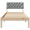vidaXL Bed frame Brown and light grey 75 x 190 cm Solid pine wood