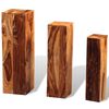 vidaXL 3 Piece Plant Stands Solid Acacia Wood Brown