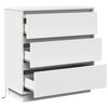 vidaXL Bedside Cabinet White 71 x 34.5 x 75 cm Engineered wood