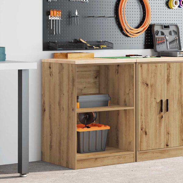 vidaXL Garage Storage Cabinet Artisan Oak 60x51x85 cm Solid Wood Pine
