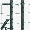 vidaXL Fence with Post Green 0.6 x 10 m Steel and PVC