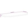 vidaXL Table Top 90x40x2.5 cm Oval Solid Wood Rough Mango