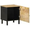 vidaXL Bed Cabinet Black 40x33.5x46 cm Solid Rough Wood Mango