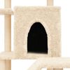 vidaXL Cat Tree with Sisal Scratching Posts Cream 97 cm