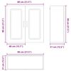 vidaXL Kitchen Cabinet Kalmar High Gloss White 80 x 31 x 80 cm