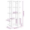 vidaXL Book Cabinet/Room Divider High Gloss White 80x30x160 cm