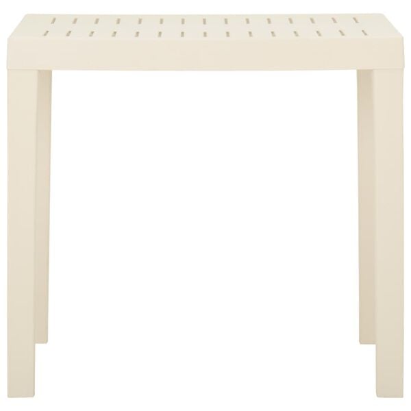 vidaXL Garden Table White 79x65x72 cm Plastic